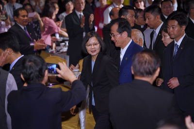 第18屆國家祈禱早餐會，主題是「超然的盼望」，有將近600人與會，包括尼加拉瓜、聖克里斯多福及尼維斯、史瓦帝尼、帛琉、海地等友邦大使都出席。 圖/中央社