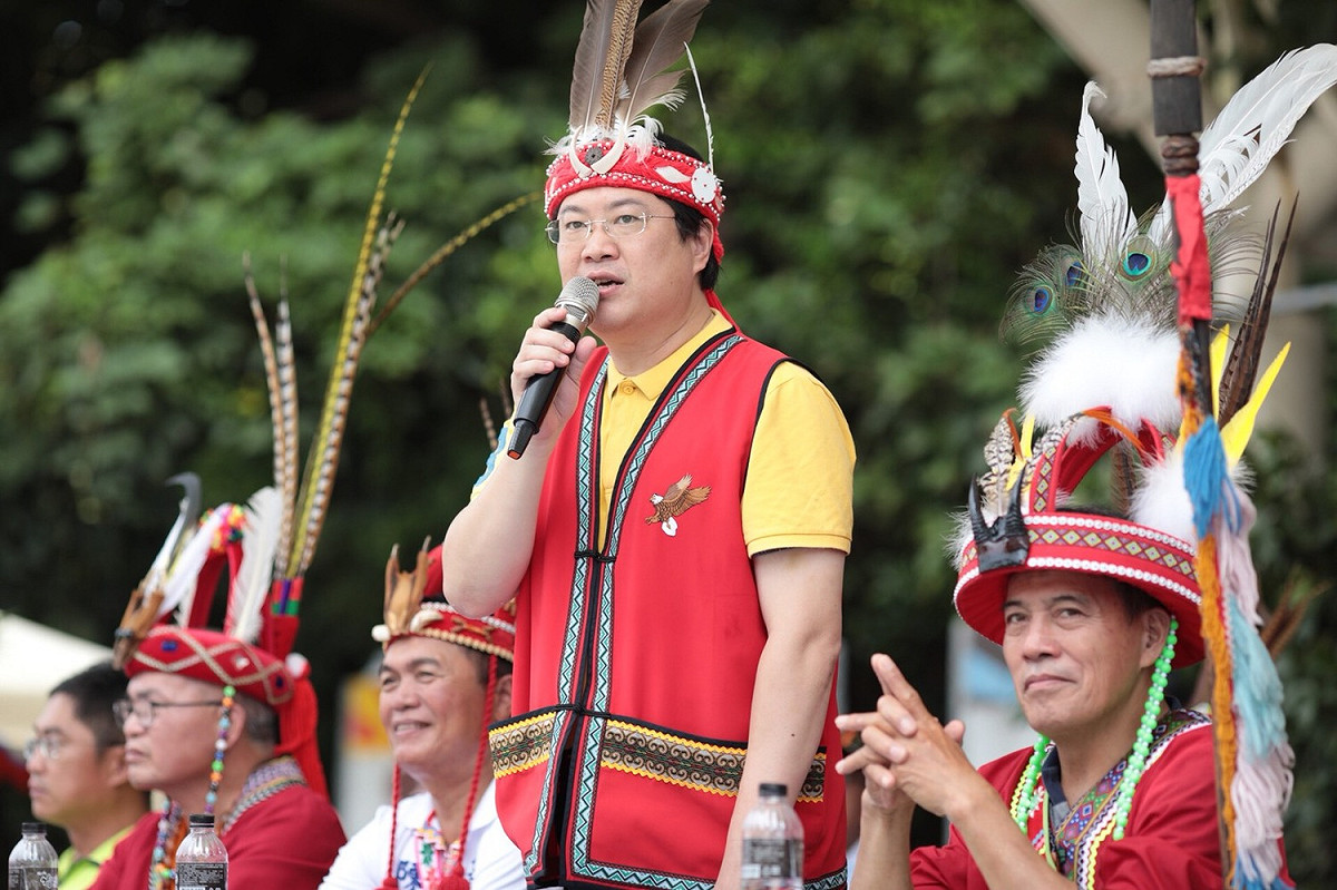 基隆市長林祐昌在致詞時說，未來將斥資近3千萬元針對原住民會館周邊環境進行整理。 圖：基隆市政府提供