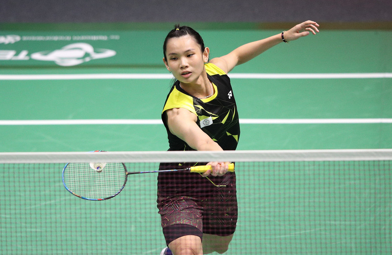 2018雅加達亞運羽球女單16強賽25日開打，台灣羽球好手戴資穎（圖）25日面對生涯5次交手從未輸過的香港女將張雁宜，以直落二輕取對手，挺進8強。 圖：中央社