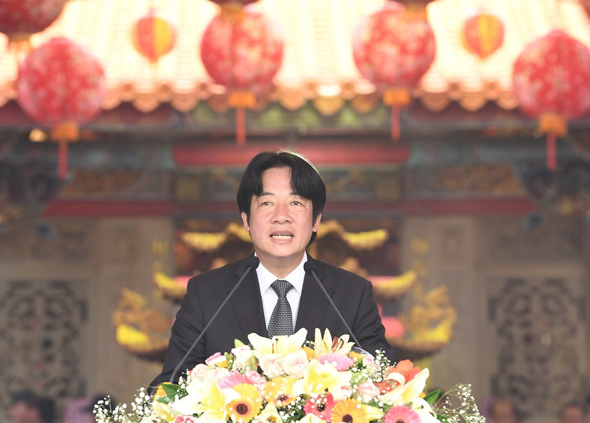 行政院長賴清德今（26）天上午到新竹縣新埔義民廟參加義民祭活動。 圖：行政院/提供