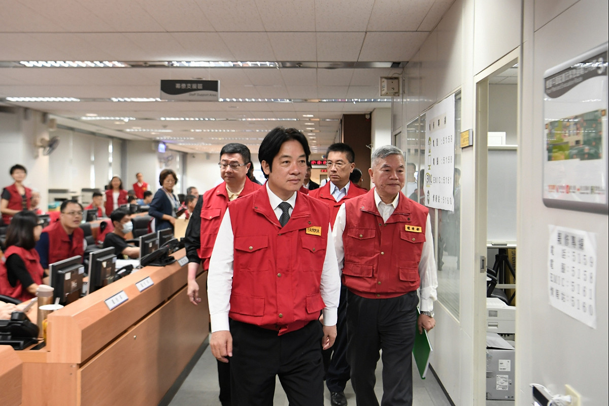 賴清德也表示，對於受災戶的事後補助作業會盡速、從寬、從優並設置單一窗口辦理。 圖：行政院提供