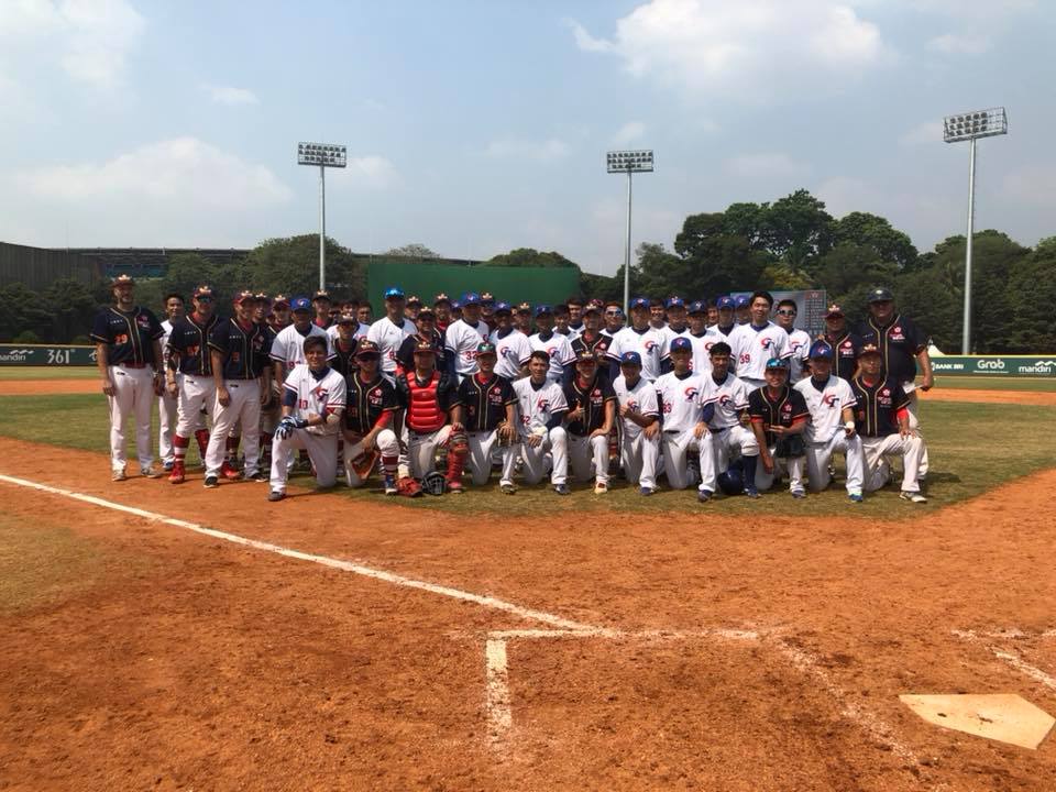 2018亞運棒球項目，中華隊今(27)日以16比1擊敗香港。 圖：翻攝中華民國棒球協會粉絲團臉書
