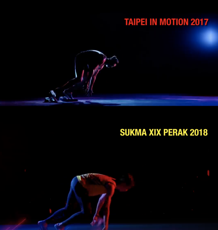 2018馬來西亞運動會（SUKMA）宣傳片遭爆抄襲2017台北世大運。 圖：翻攝網友Azizulhakim Salleh臉書影片