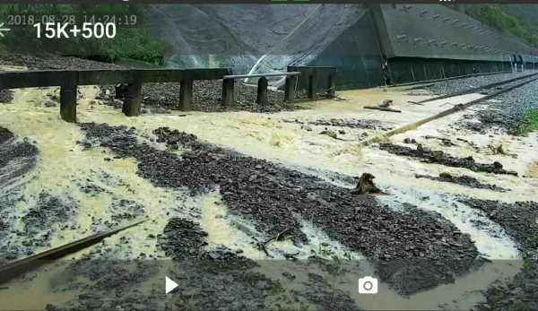 枋寮至大武間改為公路接駁，台鐵表示雨停後會加急搶修。 圖：台灣鐵路局/提供