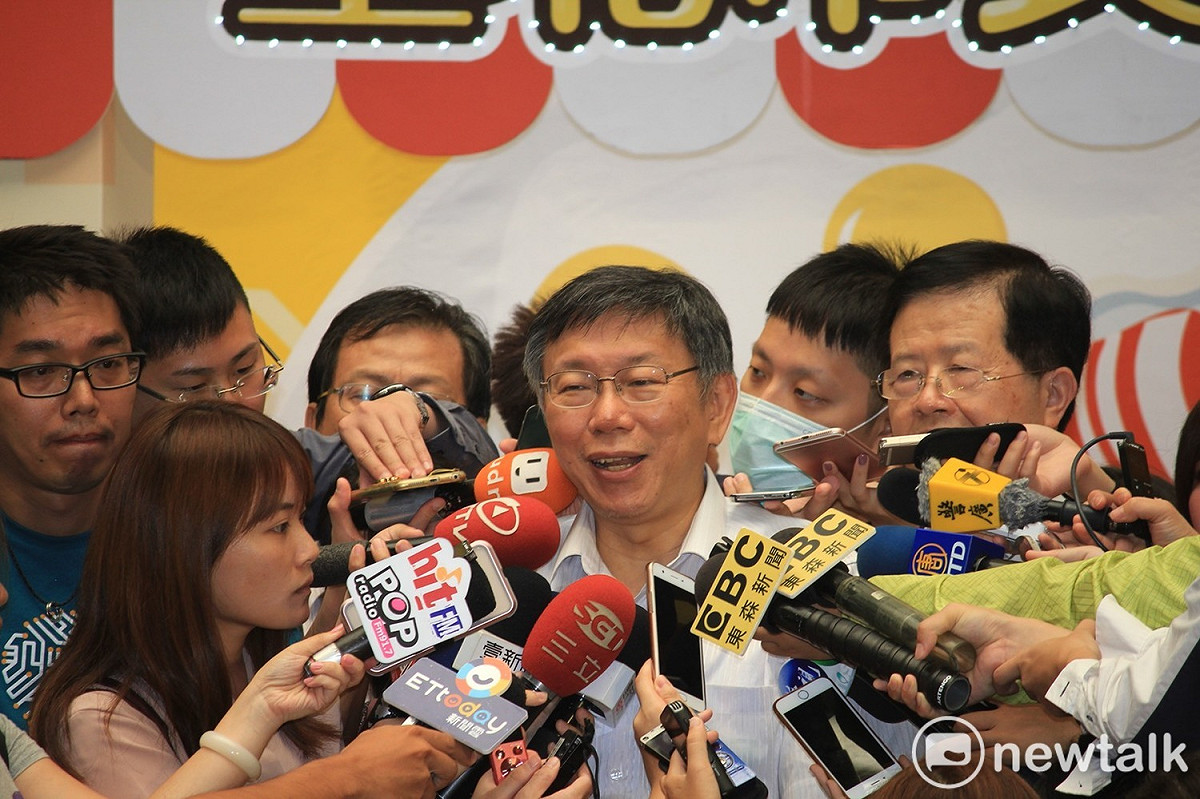 針對競辦音檔外流，台北市長柯文哲說，海選進來的人沒辦法控制，恐怕裡面有CIA、中共的特務都有可能。 圖：周煊惠 / 攝
