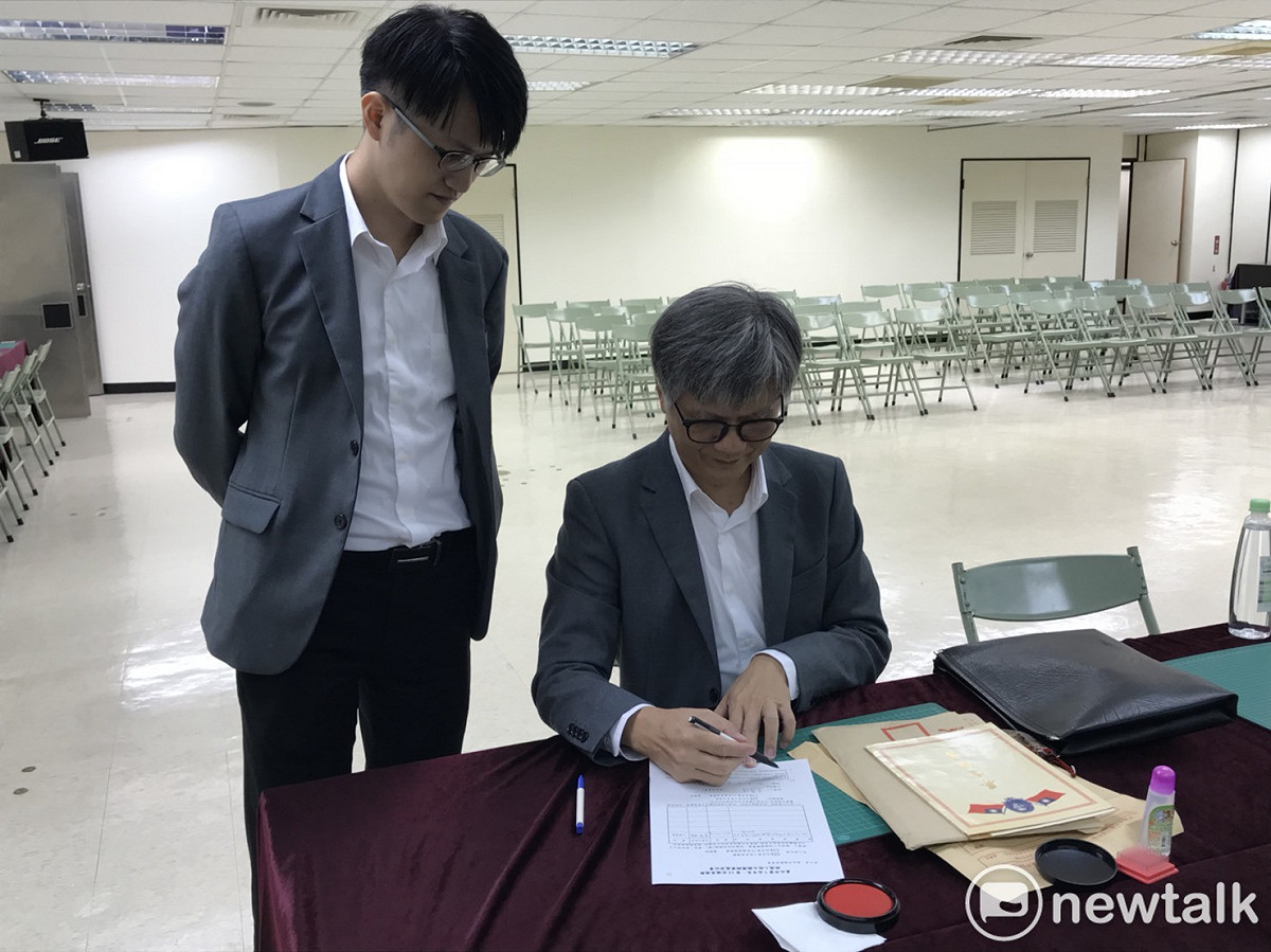 吳萼洋登記參選台北市長。 圖：周煊惠 / 攝