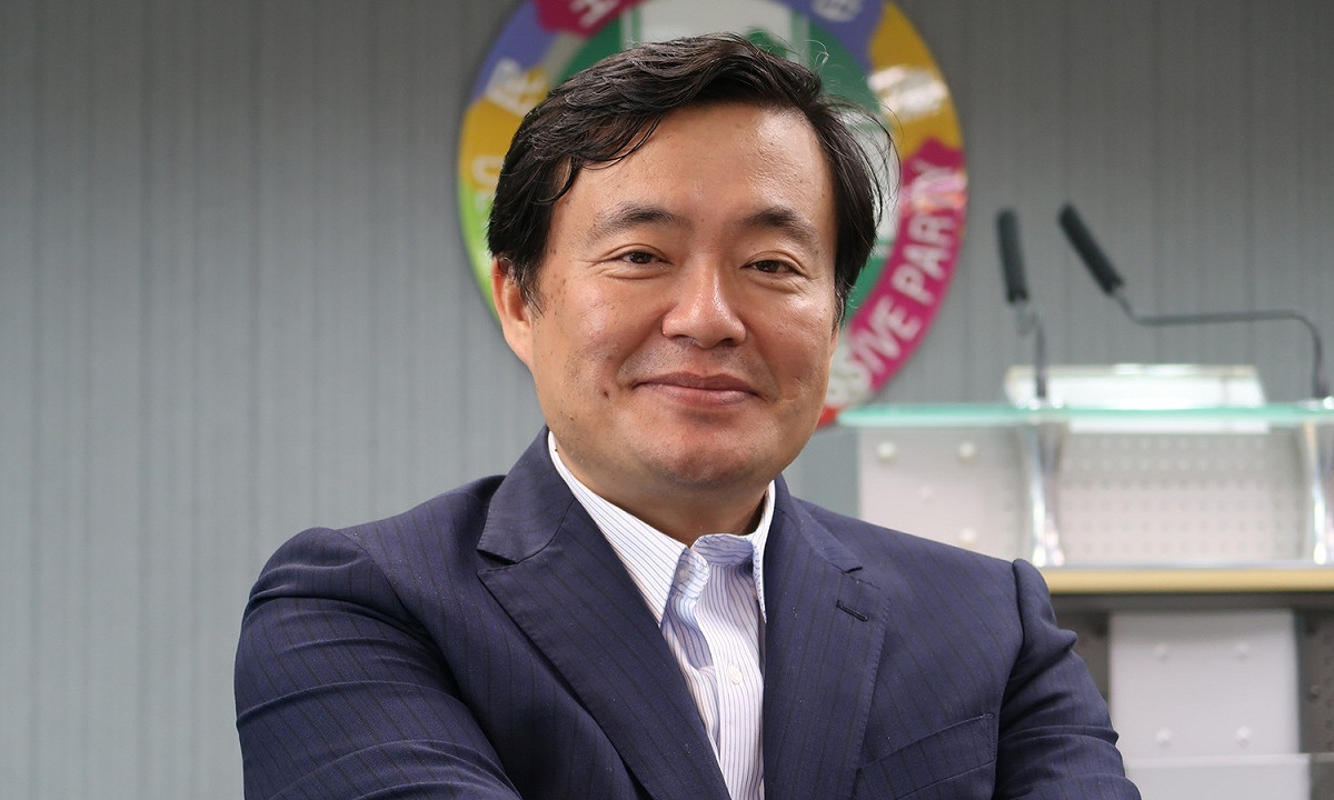 民進黨秘書長洪耀福30日與媒體茶敘。 資料照片：林朝億/攝