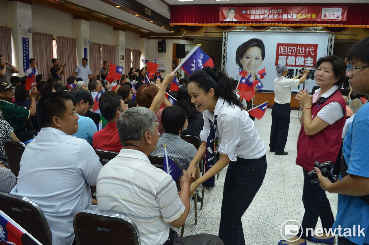 陳以真參選2014年嘉義市長氣勢長紅，可惜功敗垂成。 圖：蔡坤龍/攝
