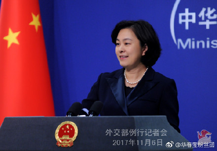 中國外交部發言人華春瑩表示，擱淺的菲律賓軍艦已在4日順利返航。 圖：取自微博華春瑩粉絲團