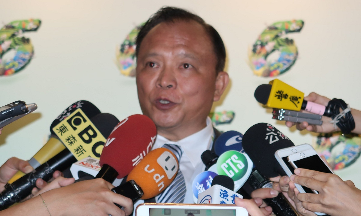 農委會主委林聰賢7日在全國農業會議接受媒體訪問。 圖：林朝億/攝