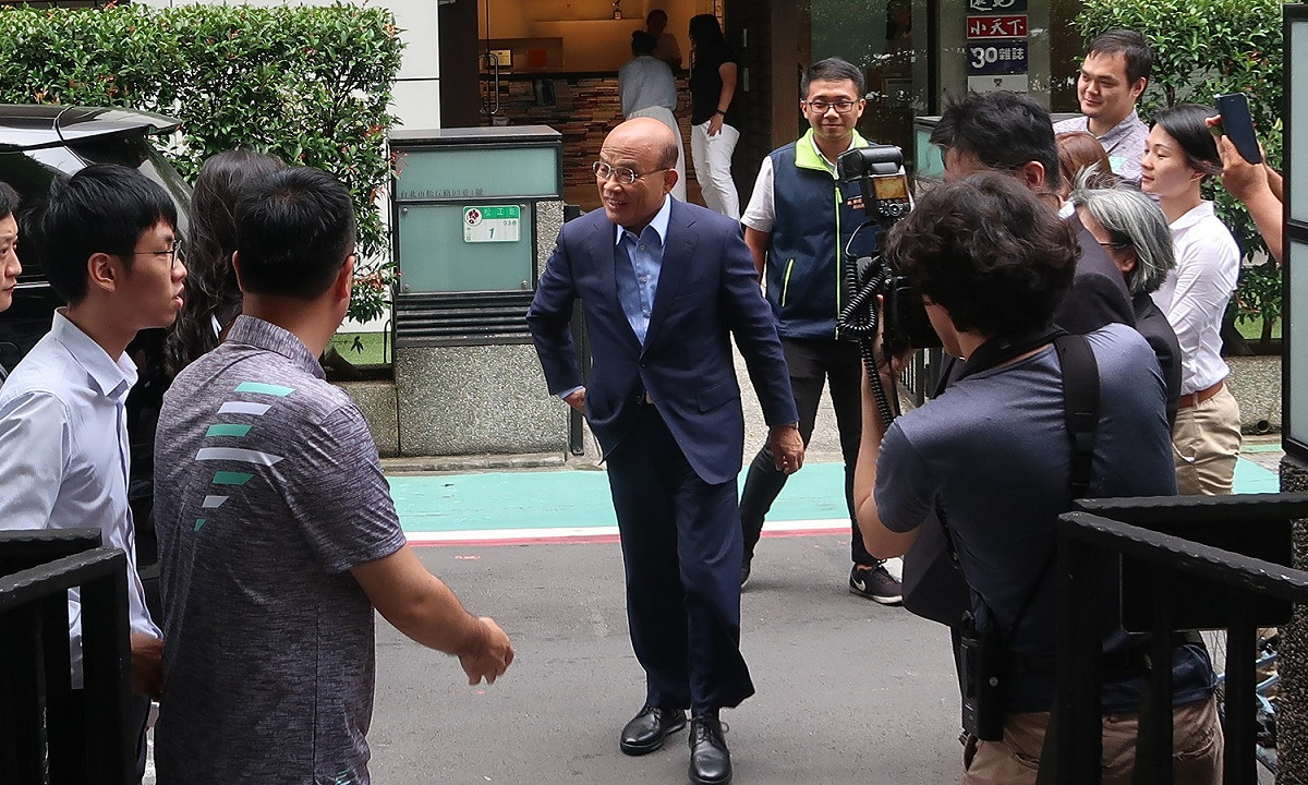 前行政院長蘇貞昌7日出席「鄭文燦模式」新書發表會。 圖：林朝億/攝
