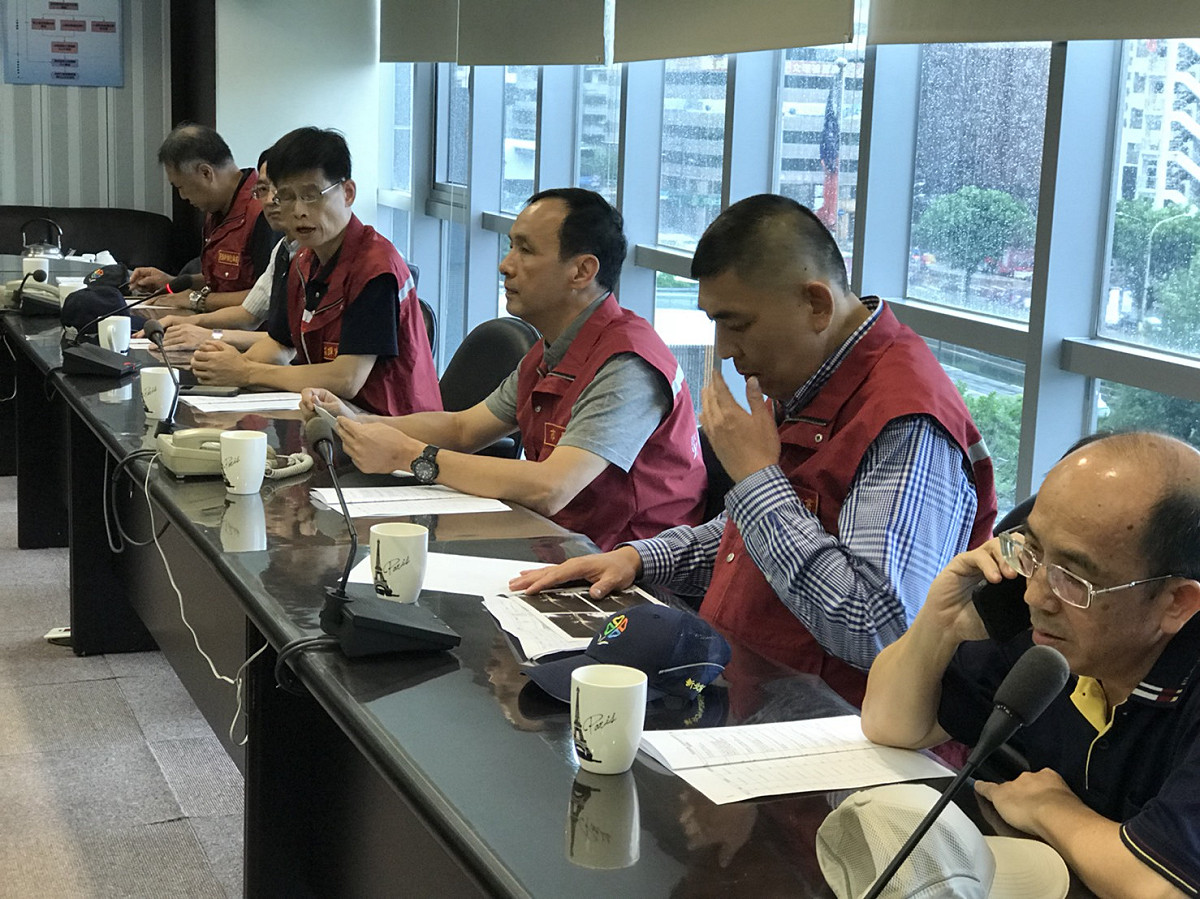 朱立倫表示，昨日約五、六點時汐止地區有出現積水狀況。 圖：新北市政府/提供