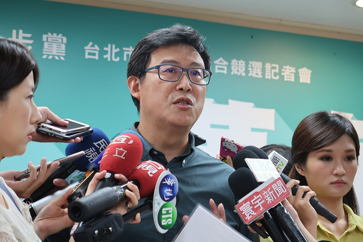 姚文智11日表示，如果當選絕不把職缺留改反年改、世大運鬧場的王八蛋。 圖：林朝億/攝