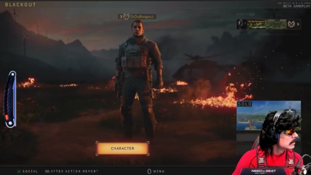 知名射擊遊戲實況主「Dr. DisRespect」昨日實況時家中遭到槍擊。 圖：翻攝Youtube