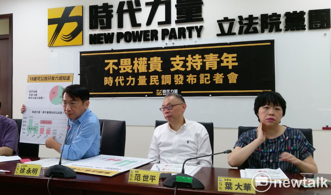 時代力量今天發布民調。 圖:陳佩君/攝
