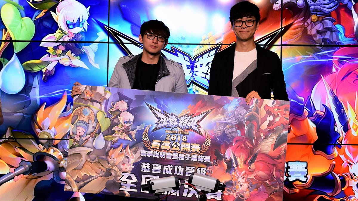 JFI Games競鋒國際自製研發的全球首款AR電競手遊《聖域對決》，於昨（13）日正式開放『2018百萬公開賽』系列賽事線上報名。 圖：競鋒國際/提供