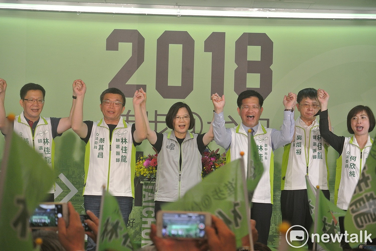 蔡英文說，林佳龍贏就是讓台中贏。 圖：唐復年/攝