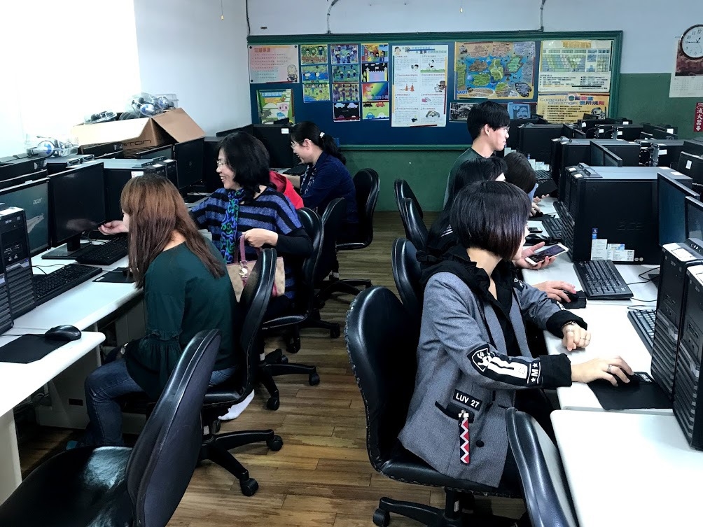 甲南國小的社區資訊站。 圖：台中市教育局/提供