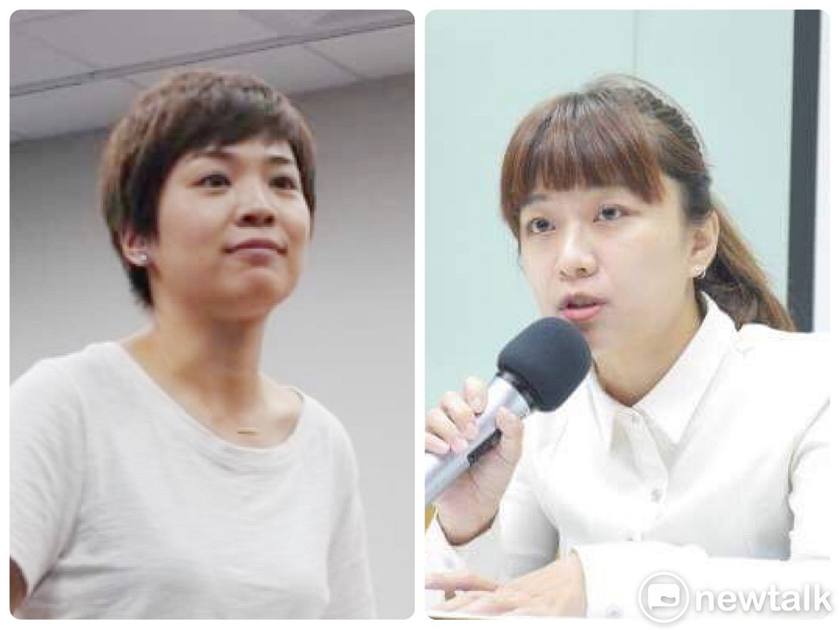 「居禮夫人」冠夫姓課綱爭議，讓時代力量台北市議員參選人林穎孟（右）槓上國民黨台北市議員參選人鍾沛君（左）。 圖：新頭殼合成照