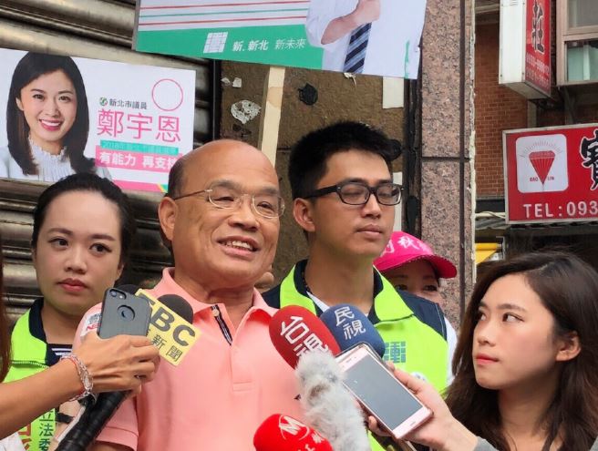 蘇貞昌表示，他看民調「不看數字，就看趨勢」，認為目前整體趨勢非常的好。 圖：蘇貞昌競選辦公室／提供