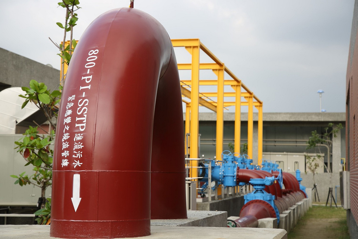 岡山橋頭污水處理廠7月完工，全期每日可處理5萬噸污水。 圖 : 高雄市政府/提供