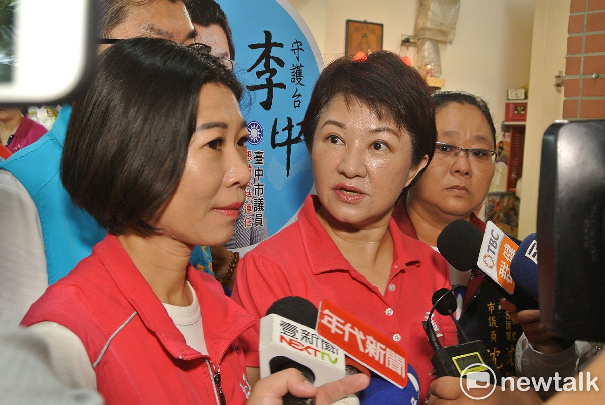 盧秀燕說主辦單位不讓她進會場。 圖：唐復年/攝
