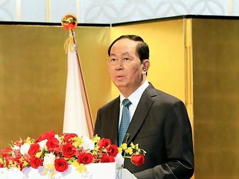 越南國家主席陳大光今天上午病逝，享壽61歲。 圖 : 翻攝自881093.com