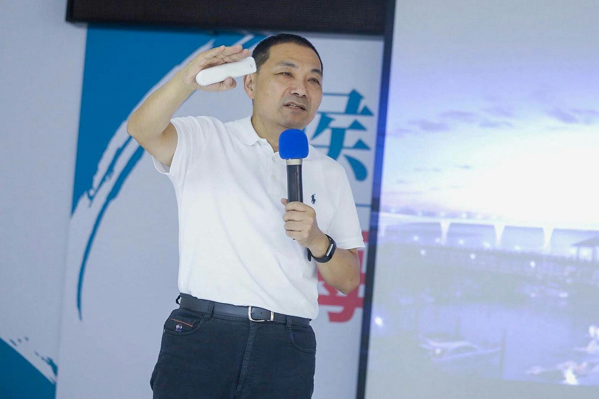 侯友宜指出，淡水一帶基礎建設完備，將來可有效帶動觀光產業發展。 圖：侯友宜競選辦公室提供