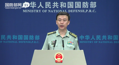 中國國防部新聞發言人吳謙今天直批，美國對中國中央軍委裝備發展部及該部負責人實施制裁，嚴重損及兩國的關係。 圖：翻攝自中國國防部官網
