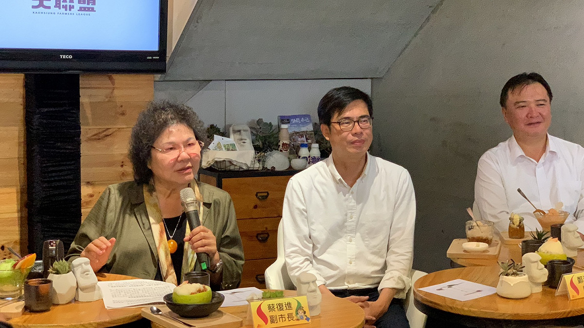 對於高雄選情，總統府秘書長、前高雄市長陳菊表示，黨會通盤檢討。 圖：陳其邁競選辦公室/提供