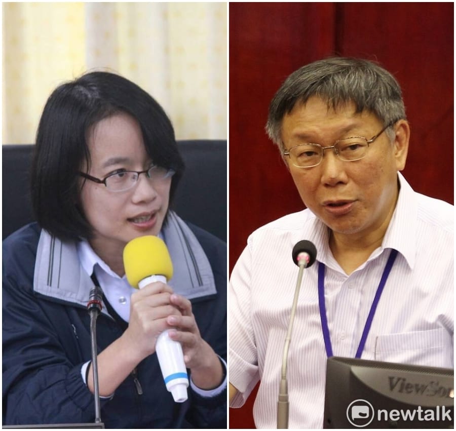 台北市政府出招修法，擬強制北農總經理吳音寧進議會備詢。市長柯文哲稱，「遇到耍賴人要怎麼辦？」 圖：新頭殼合成照