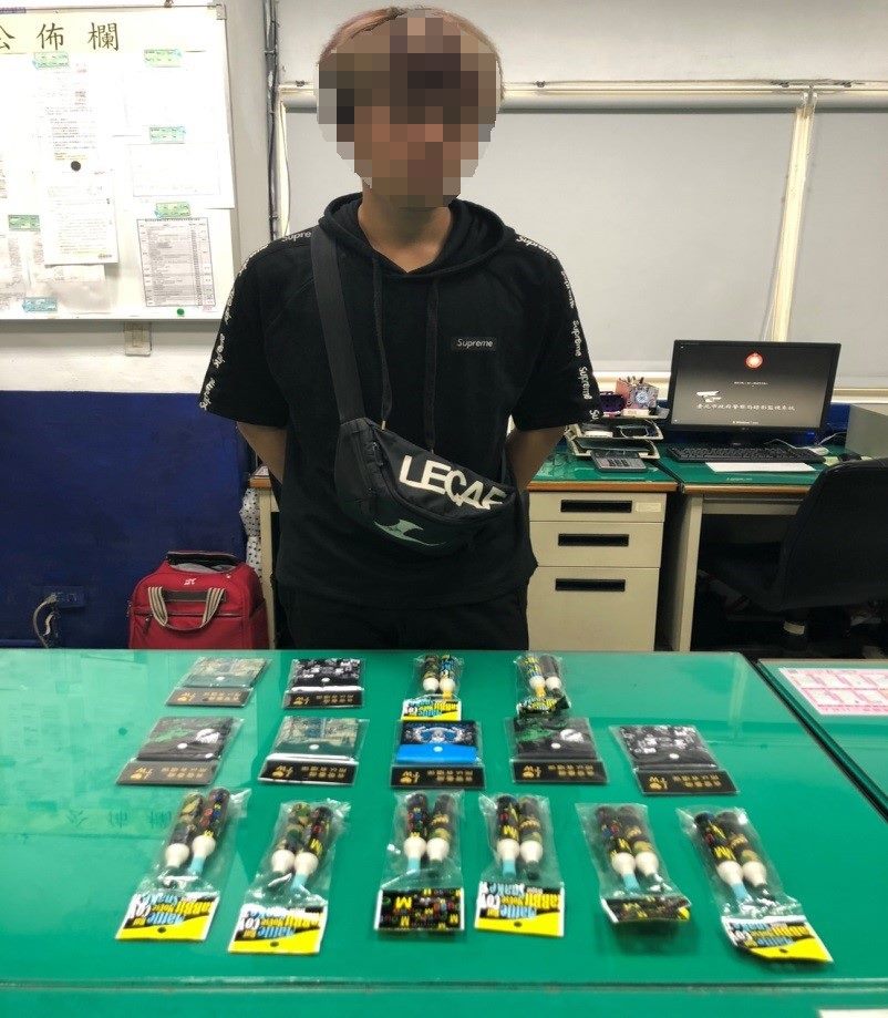 警方將強迫推銷的男子，依社維法送辦。 圖：台北市警局/提供