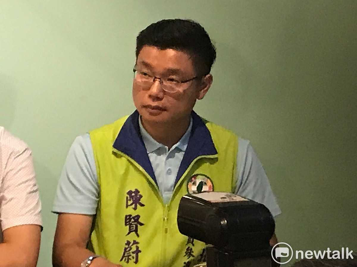 民進黨台北市議員參選人陳賢蔚。 圖 : 周煊惠 / 攝（資料照）