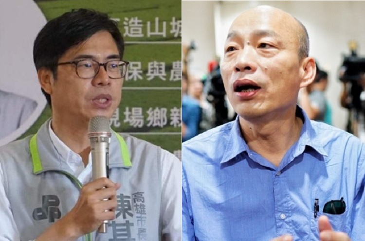 國民黨韓國瑜近幾個月來的空戰打法，乍看之下雖然能製造不少網路聲量，但民進黨陳其邁則是維持穩定的選戰節奏，未來高雄市的選情，將會呈現韓國瑜「海市蜃樓」與陳其邁「少林長拳」的對決。 圖：新頭殼合成照