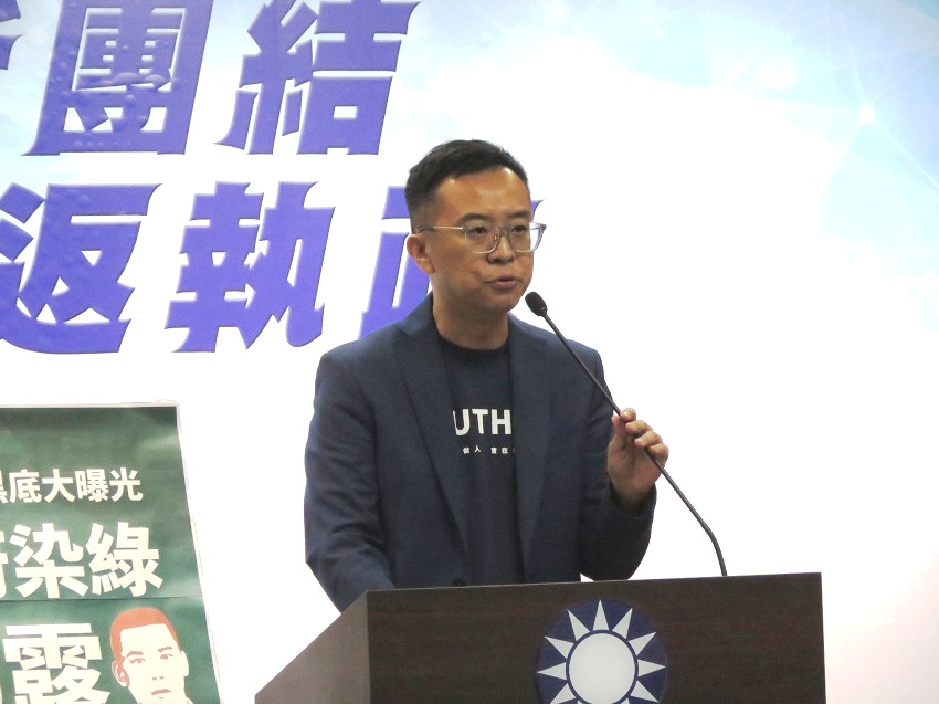 國民黨文傳會副主委黃子哲。 圖：趙婉淳／攝（資料照片）
