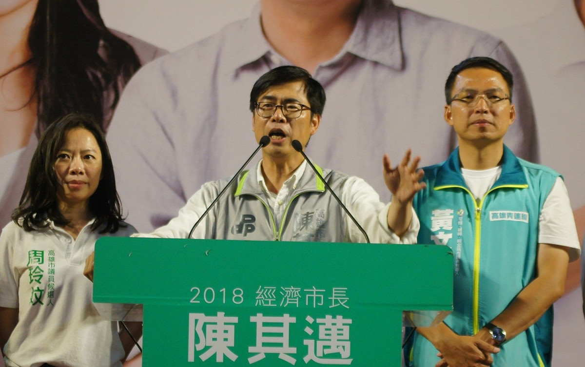 陳其邁表示，前金、新興、苓雅是自己小時候成長的所在， 擔任市長也是為了回報故里。 圖：陳其邁競選辦公室/提供
