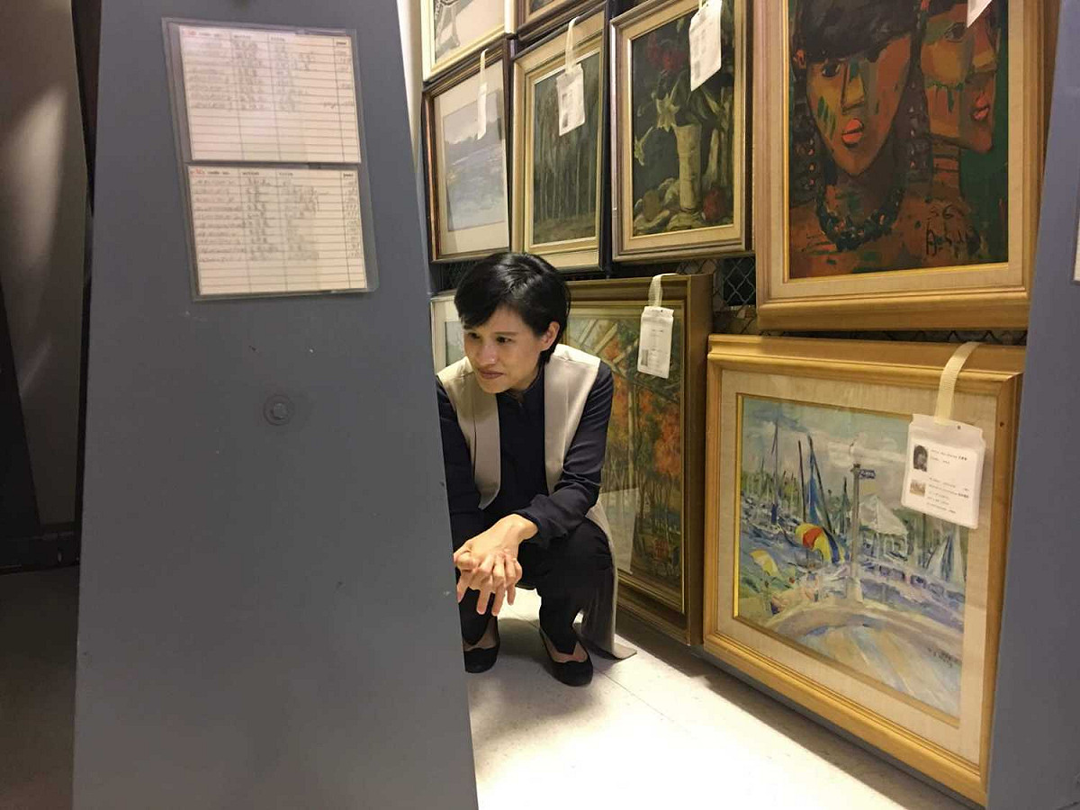 鄭麗君部長參觀順天美術館。 圖：文化部提供