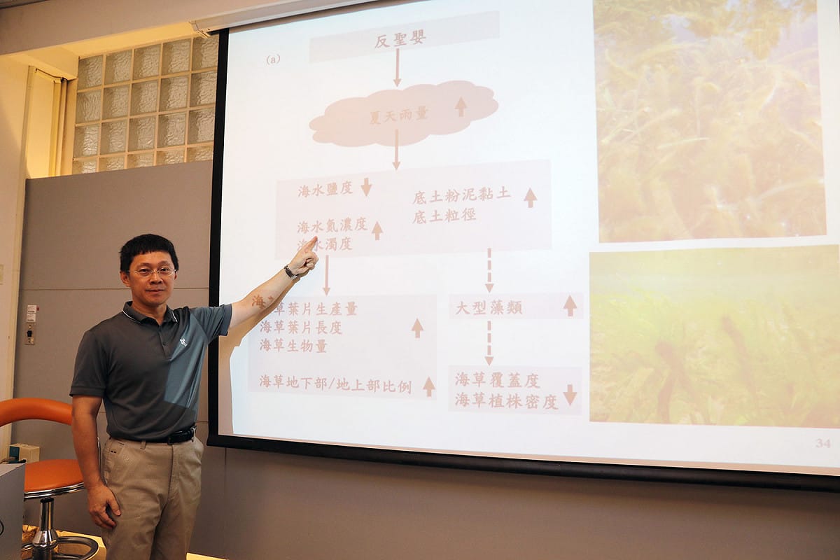 國立中興大學生科系林幸助教授講授過程。 圖：國立中興大學生科系林幸助教授／提供