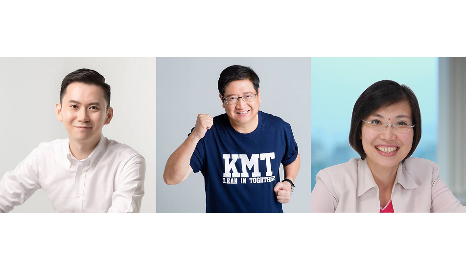 新竹縣長選舉，民進黨提名前縣長鄭永金兒子鄭朝方（左），國民黨支持縣長邱鏡淳力挺的副縣長楊文科（中），民國黨主席徐欣瑩（右）也來勢洶洶。 圖：新頭殼合成