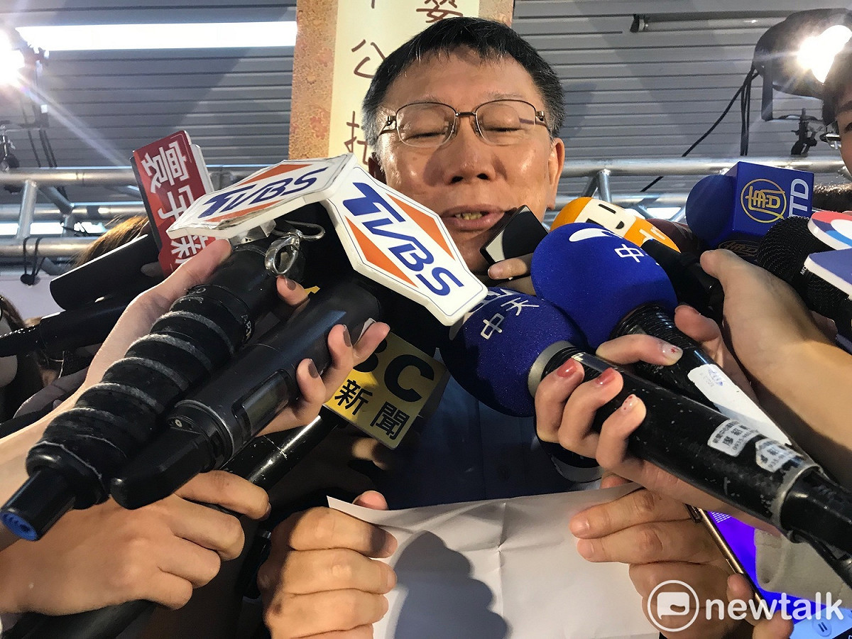 台北市長柯文哲今日反擊葛特曼。 圖 : 周煊惠 / 攝