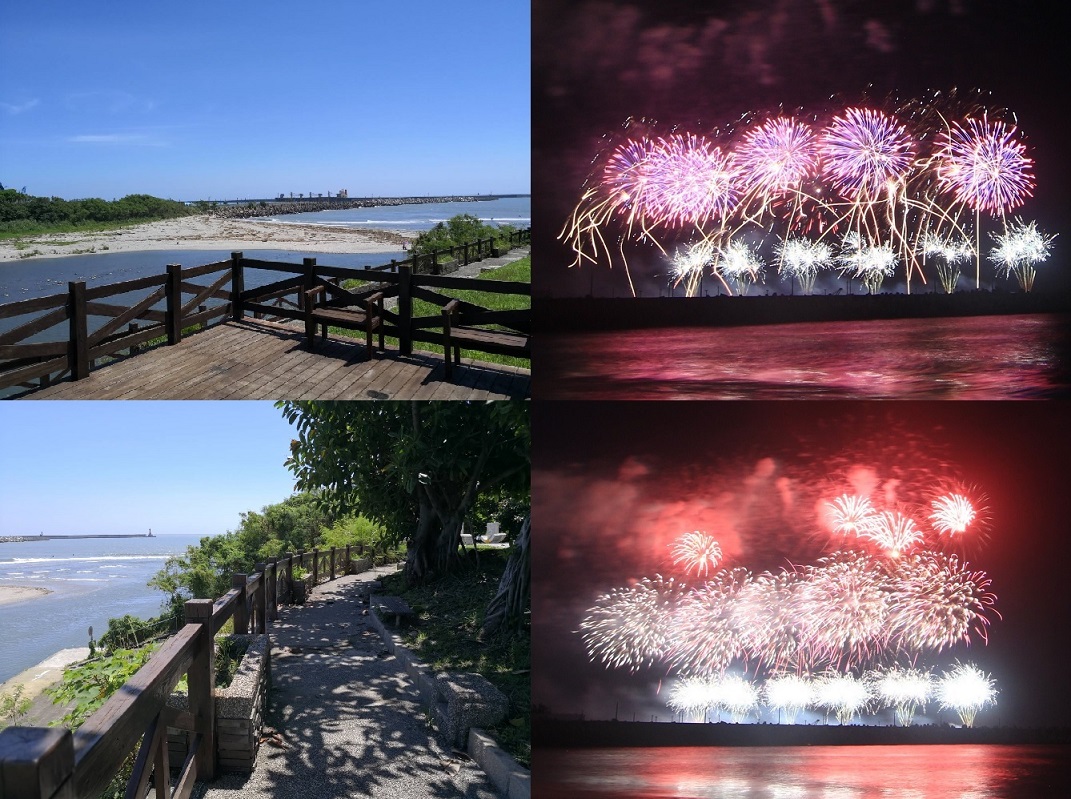 國慶煙火施放，太平洋公園（北濱）示意圖。 圖：截自花蓮國慶煙火官方網站