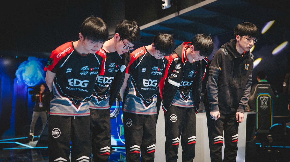 EDG直落三擊敗日本DFM，晉級小組賽。 圖：翻攝自LOL Esports flickr