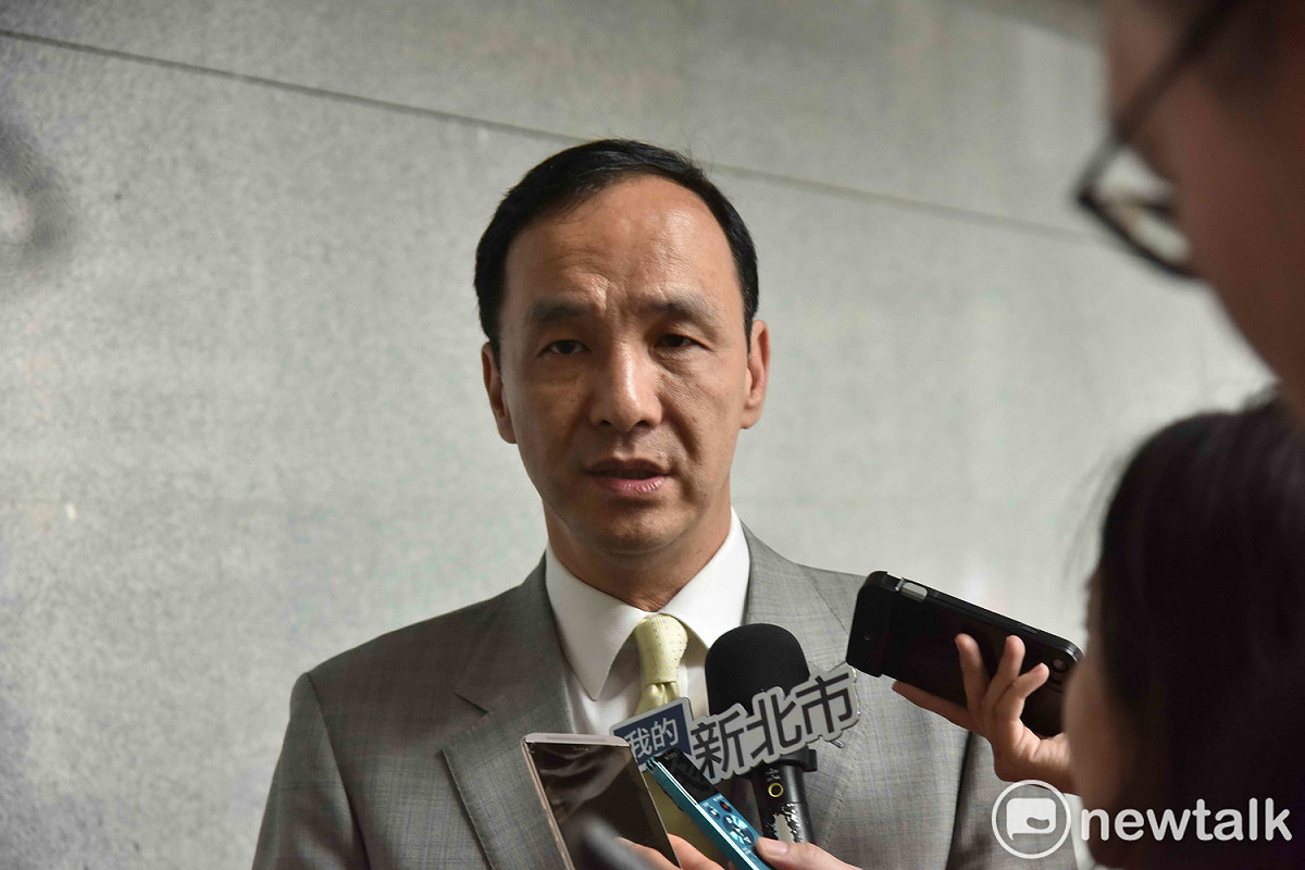 朱立倫就詹順貴請辭，表達他的看法。 圖：王峻昌/攝