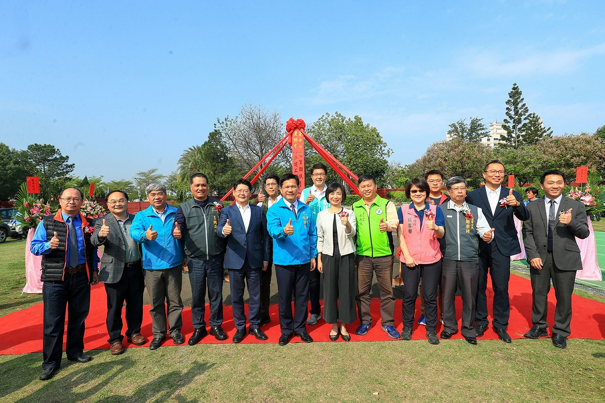 大里國民運動中心已經動工，圖為林佳龍市長參加動工典禮的情形。 台中市政府/提供