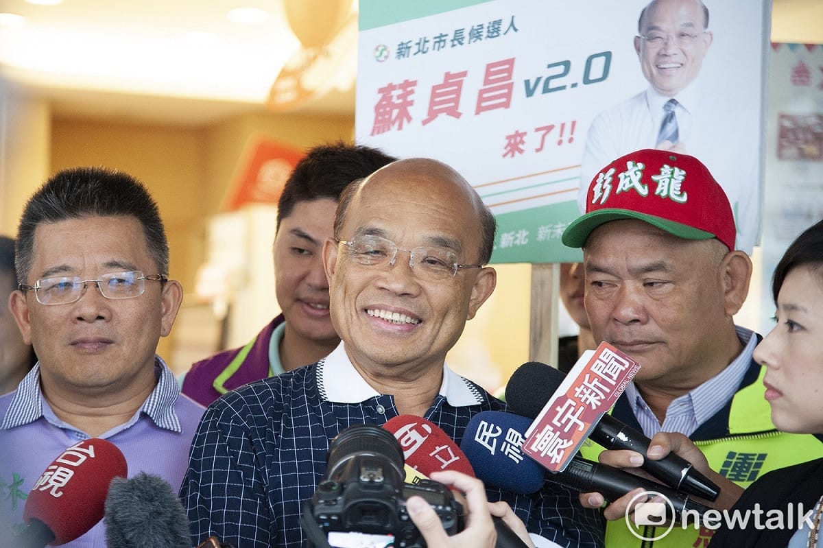 蘇貞昌說，「新北市民很聰明，他們要選的是會做事的市長，不是要去跟中央吵架的人。」  圖：蘇貞昌競選辦公室／提供