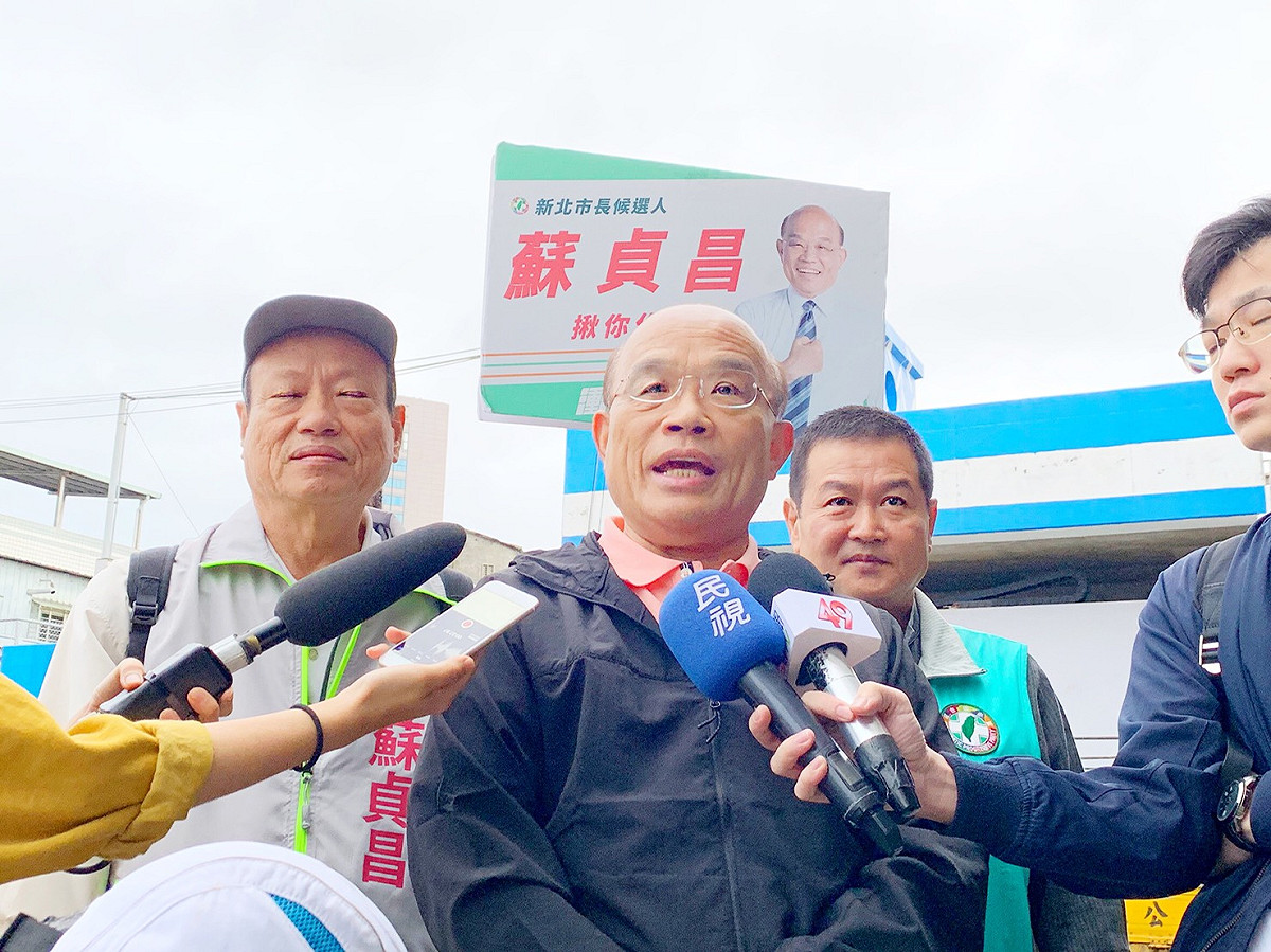 蘇貞昌表示，停建深澳是專業問題專業解決，符合他一直堅持的立場。 圖：蘇貞昌競選辦公室／提供