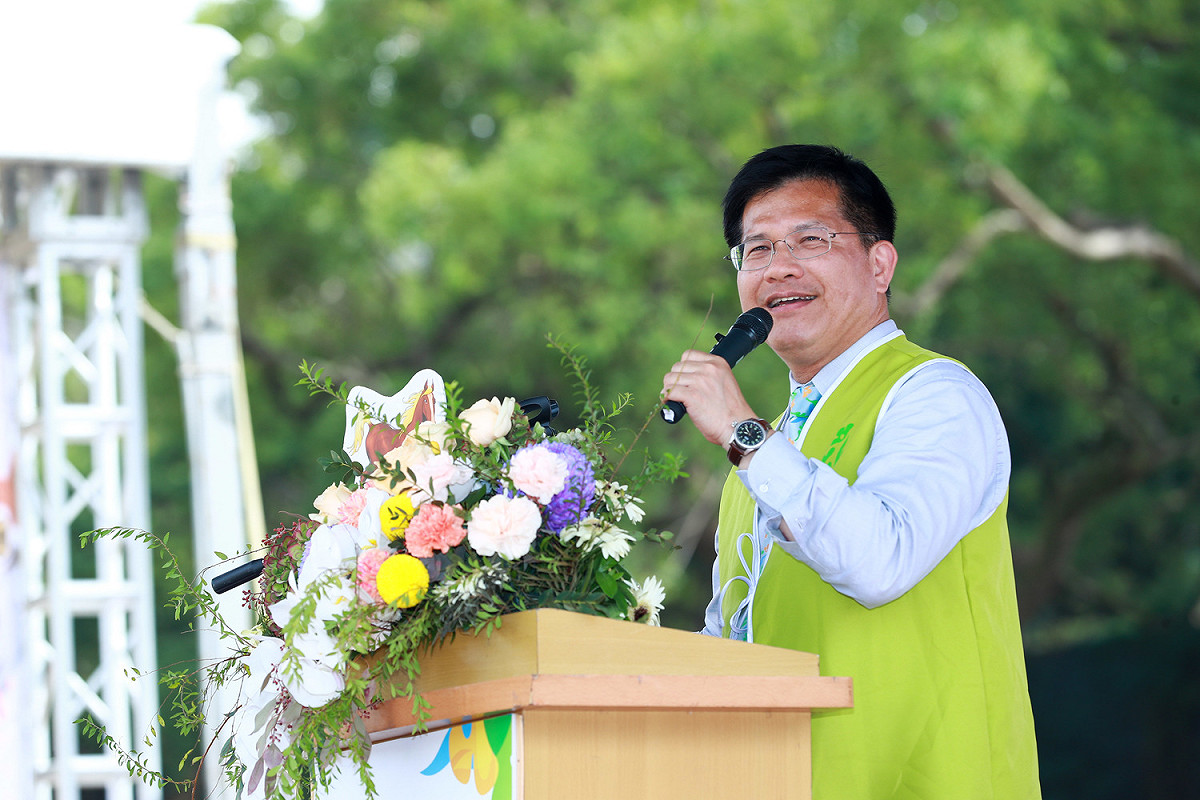 林佳龍對於民調領先，表示感謝市民的肯定。 圖：林佳龍競選總部提供
