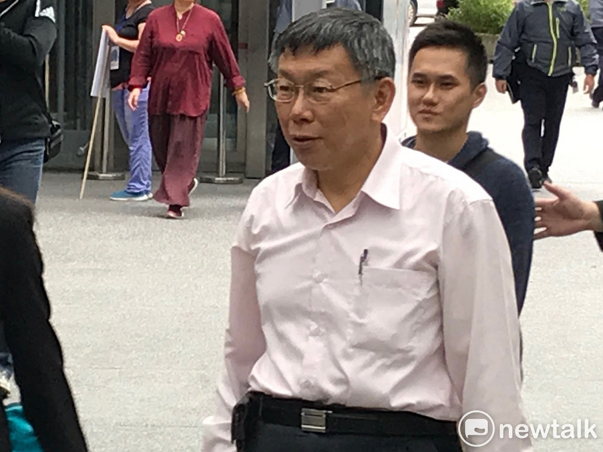 台北市長柯文哲今酸國民黨對手丁守中，「拜託，大巨蛋是你們國民黨兩任市長留下來的爛攤子」、「今天我是來善後的，你還有臉講這個東西？」 圖：周煊惠 / 攝