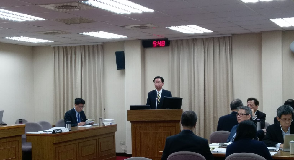 外交部長吳釗燮強調，台灣沒有「抱美國大腿」。 圖：陳佩君／攝