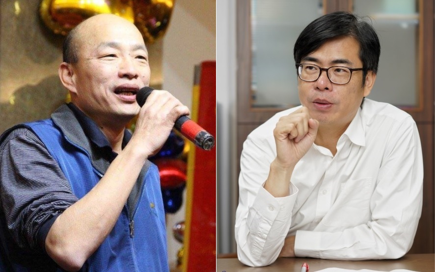 陳其邁陣營指控，韓國瑜有「暗黑軍團」，並對來自海外的「李榮貴」帳號及韓國瑜粉絲團小編提告。民進黨立法院黨團今天批韓國瑜陣營自導自演。 圖：新頭殼合成